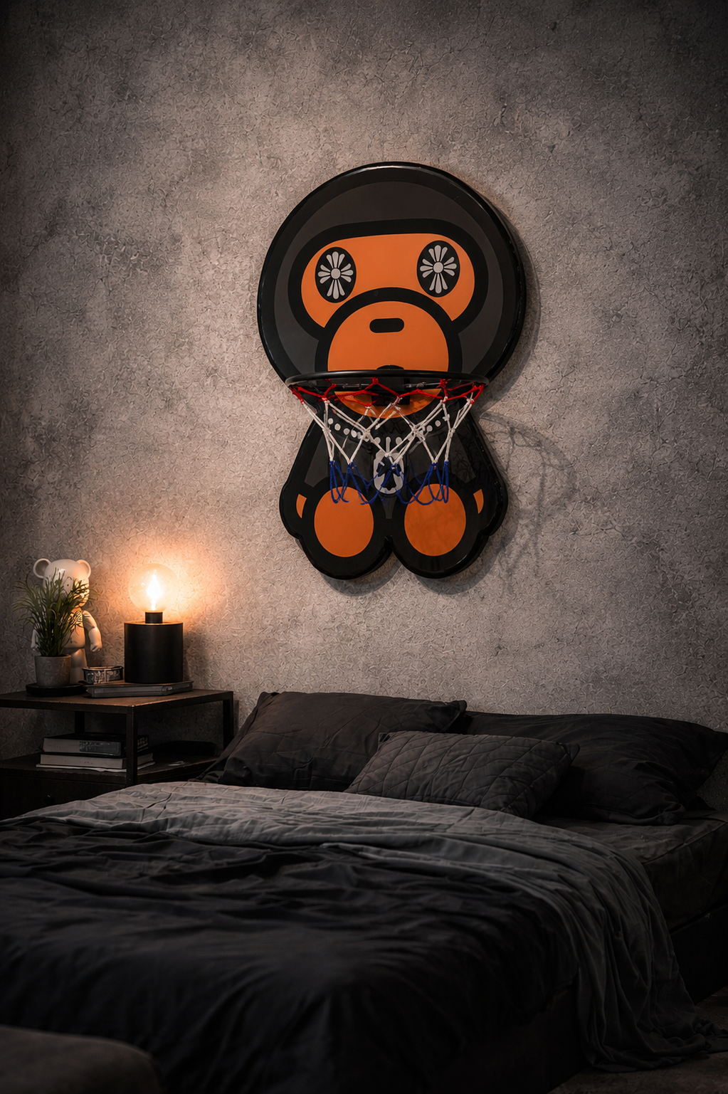 Basketball Hoop Monkey Wall Art