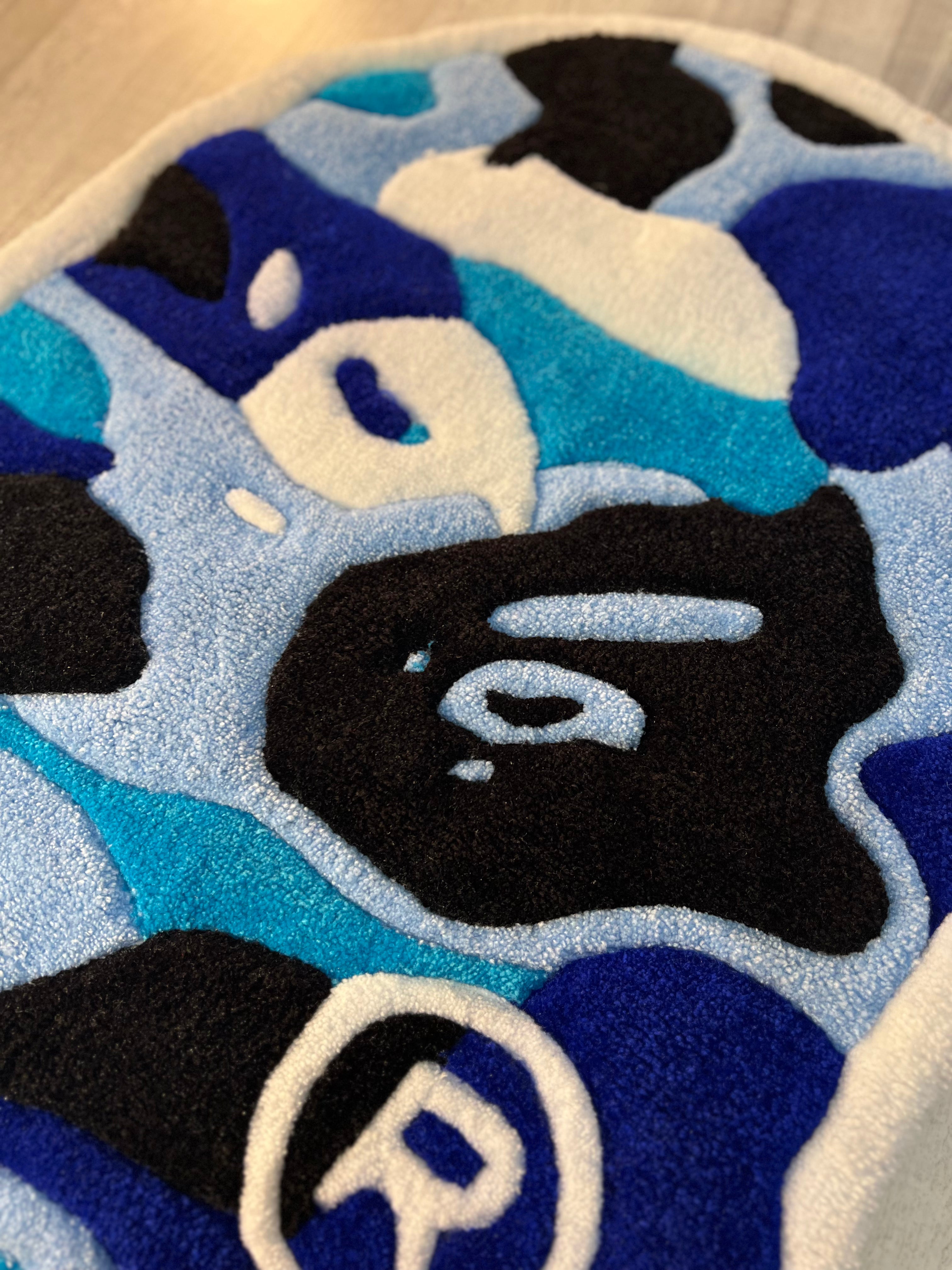 Blue camo Rug